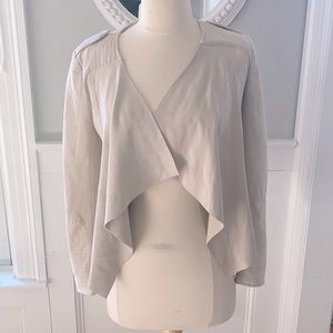 New with tags beautiful neutral tan suede jacket size small
